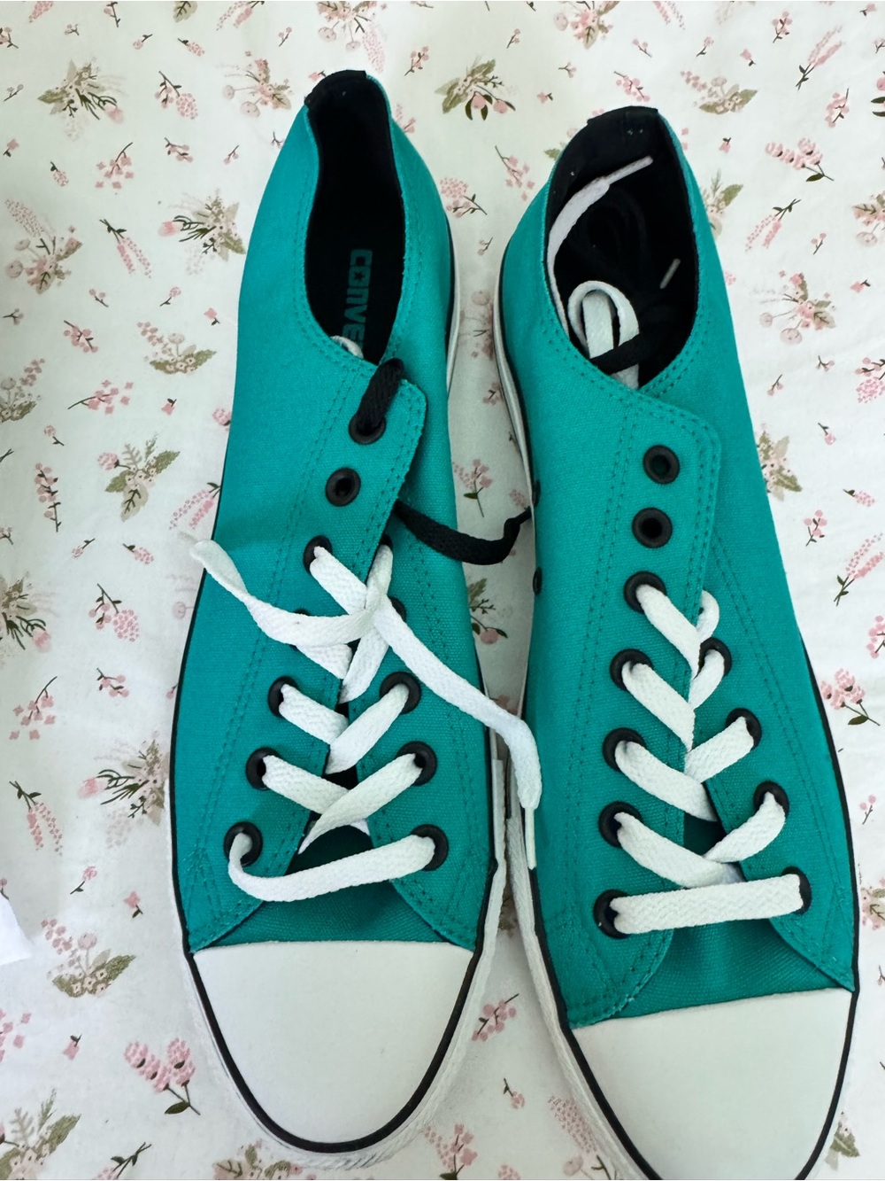 Converse Men’s Teal Low-Top Canvas Sneakers